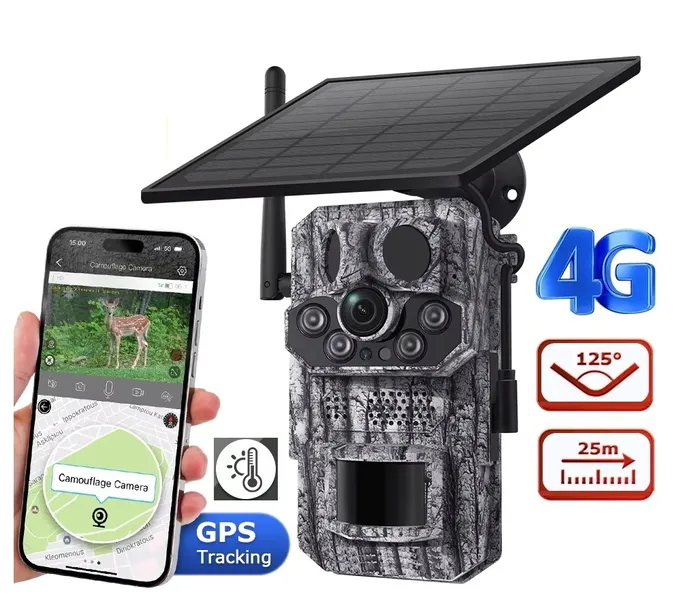 KAMERA LEŚNA MYŚLIWSKA SOLARNA NA KARTĘ SIM LTE podgląd na żywo FOTOPUŁAPKA