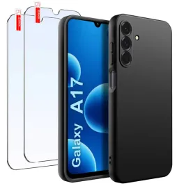 zestaw-etui-do-samsung-a17-5g-or-matowe-czarne-silikon-slim-2-sztuki-szklo