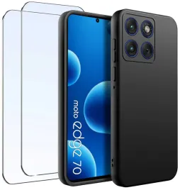 zestaw-etui-do-motorola-edge-70-matowe-czarne-silikon-slim-2-sztuki-szklo