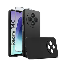 zestaw-etui-do-xiaomi-redmi-14c-or-matowe-czarne-silikon-slim-szklo