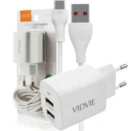 zestaw-ladowarka-sieciowa-2x-usb-fast-charger-kabel-usb-type-c-ple250c
