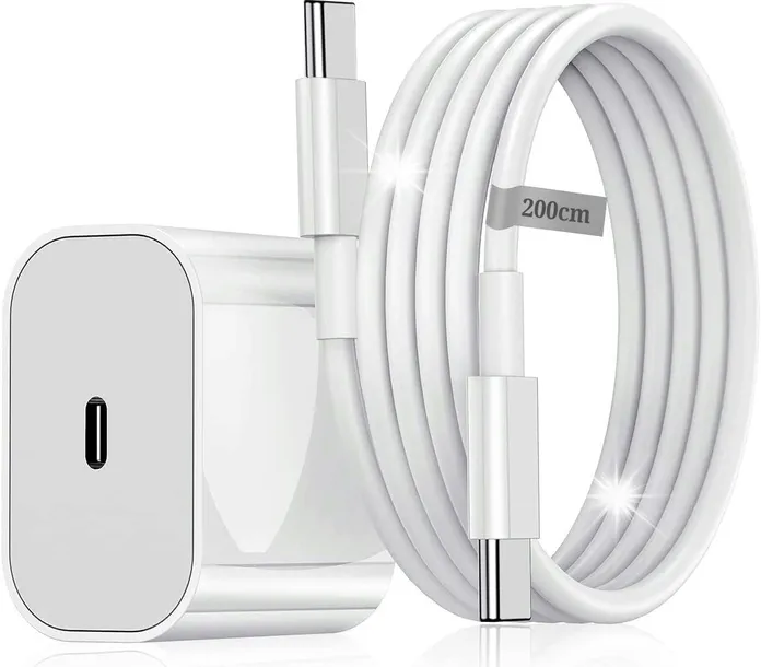 ZESTAW SZYBKA ŁADOWARKA SIECIOWA PD 20W + KABEL USB-C- PD 1m