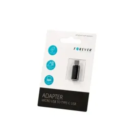 forever-adapter-microusb-usb-c-czarny-przejsciowka