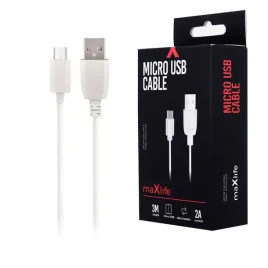maxlife-kabel-usb-microusb-30-m-2a-bialy
