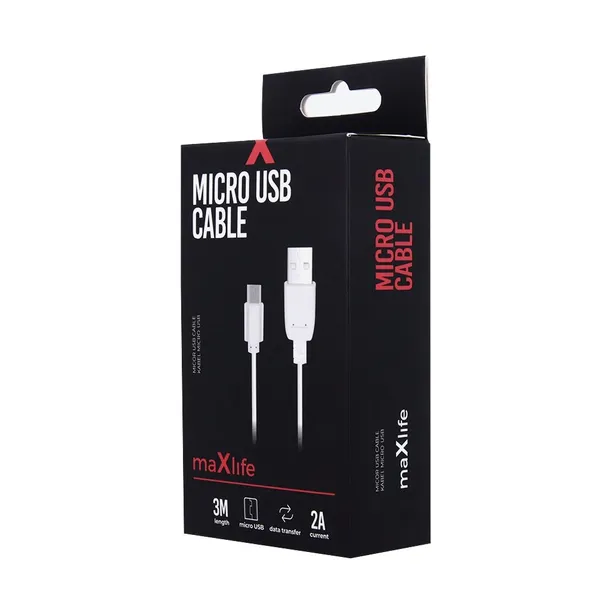 maxlife-kabel-usb-microusb-30-m-2a-bialy-kolor-bialy
