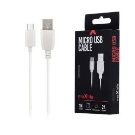 maxlife-kabel-usb-microusb-10-m-3a-bialy