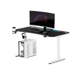biurko-gamingowe-elektryczne-regulowane-140cm-diablo-x-forge-czarno-biale