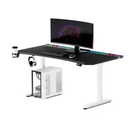 biurko-gamingowe-elektryczne-regulowane-160cm-diablo-x-forge-czarno-biale