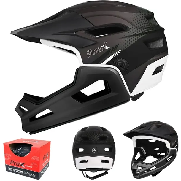 PROX CAGE II KASK ROWEROWY FULLFACE Z ODPINANĄ SZCZĘKĄ ROZ. M (55-58\60 CM)