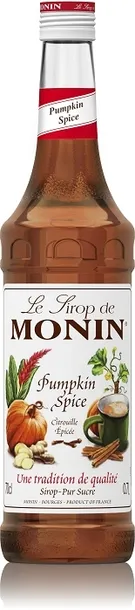 Monin Syrop smakowy korzenny dyniowy (Pumpkin Spice) do kawy i ciast sok
