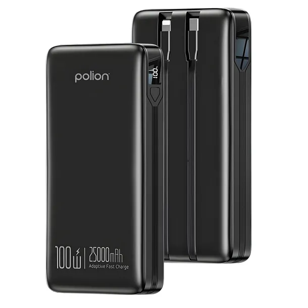 Powerbank Polion 25000mAh 100W szybkie ładowanie USB-C PD QC