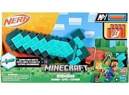 NERF MIECZ Wyrzutnia MINECRAFT Diamont Sword + 8x Strzałki Pistolet MATTEL