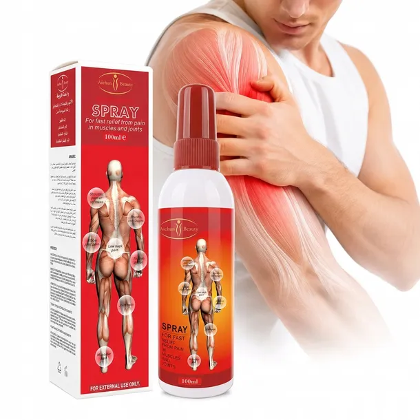 SPRAY NA BÓL MIĘŚNI I STAWÓW ROZGRZEWAJĄCY łagodzi ból pleców barku 100ml