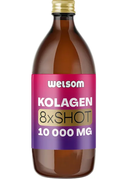 Kolagen w płynie 10000 mg 8xSHOT 500ml Welsom witamina C biotyna cynk płyn