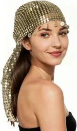 chusta-cyganka-belly-dance-zlota-z-monetkami-opaska-boho-karnawal