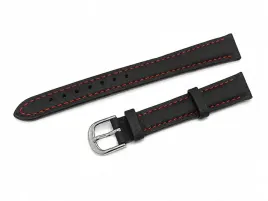 pasek-bisset-14mm-gladki-czarny-pasek-czerwone-przeszycie
