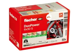 fischer-duopower-6x30-s-z-wkretem-kolek-2k-do-betonu-i-plyt-gk-50-szt