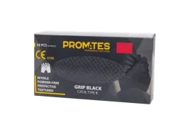rekawice-nitrylowe-czarne-grip-roz-m-50szt-promates