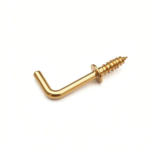 HACZYK METALOWY WKRĘCANY ZŁOTY 24X10 MM DO KLUCZY 100 SZT