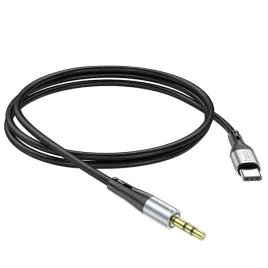 hoco-kabel-aux-jack-35mm-do-usb-c-upa22-1m-czarny