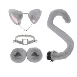 zestaw-cosplay-kocie-uszy-ogon-obroza-opaski-na-nadgarstki-szary