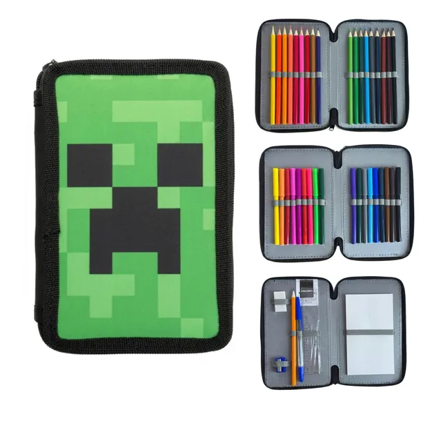 Piórnik rozkładany potrójny Minecraft
