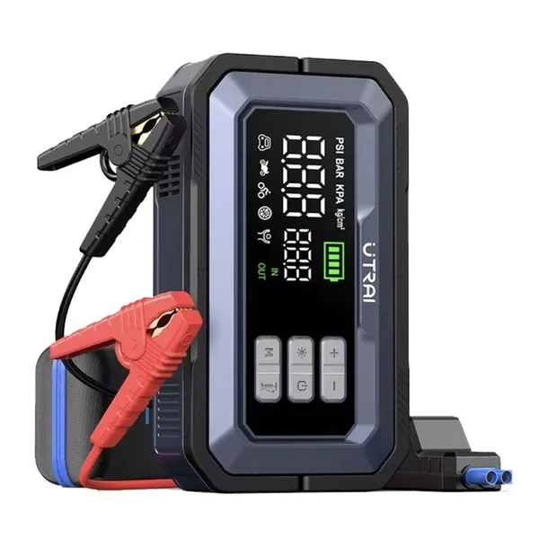 ROZRUCHOWY STARTER SAMOCHODOWY Z KOMPRESOREM LED UTRAI JS30 7000A OBD2