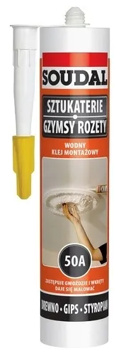 Klej Montażowy Akrylowy Soudal 50A do Styropianu Szybkoschnący 280 ml