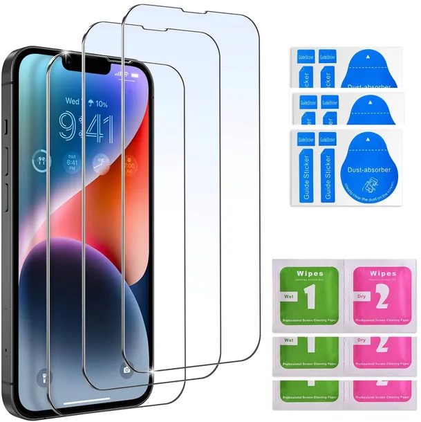 3x SZKŁO HARTOWANE do Apple iPhone 14 / 14 Pro SZYBKA 9H zestaw 3 sztuk