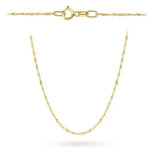 Złoty Łańcuszek Singapure 45 cm pr. 375 Super Lekki Delikatny na prezent