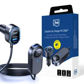 3mk-double-car-charger-135w-pd-qc-pps-usb-2a4c-black-gray