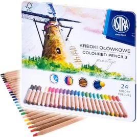 astra-kredki-z-cedrowego-drewna-prestige-24-kolory-metalowe-pudelko