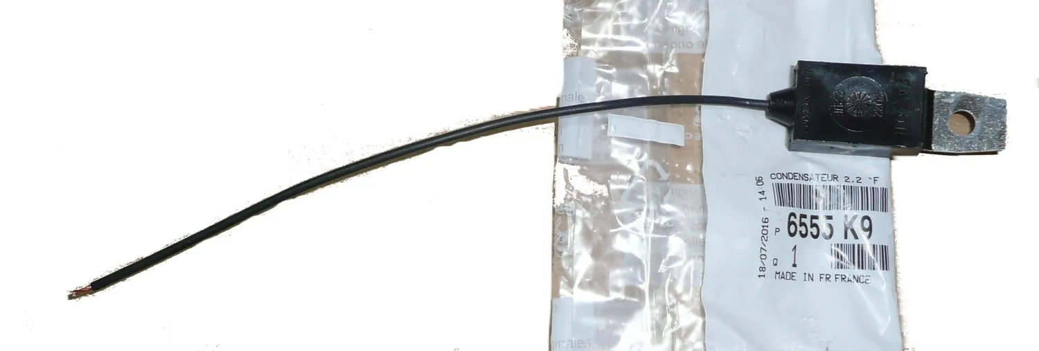 Kondensator cewki zapłonowej Xsara 6555K9 Oryginał