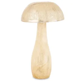 figurka-dekoracyjna-grzyb-drewniano-metalowa-brazowo-zlota-26x14x14-cm