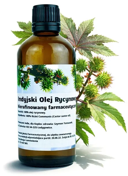 OLEJ RYCYNOWY nierafinowany ORGANICZNY INDYJSKI BIO SZKLANA BUTELKA 100 ML