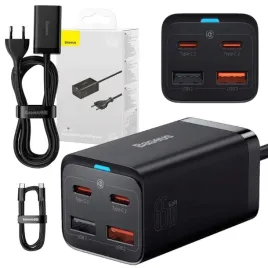 baseus-szybka-ladowarka-zasilacz-listwa-gan3-4x-usb-c-usb-a-65w-kabel-15m