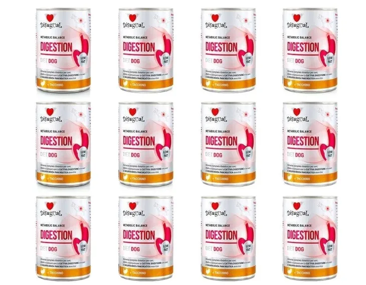 Disugual Dla Psa Mokra Dieta Trzustkowa DIGESTIVE LOW FAT Indyk 400 g