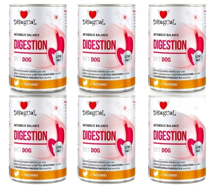 Disugual Dla Psa Mokra Dieta Trzustkowa DIGESTIVE LOW FAT Indyk 400 g