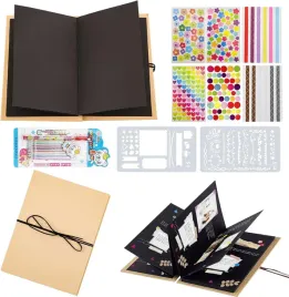 album-fotograficzny-do-samodzielnego-ozdobienia-czarny-z-naklejkami-diy