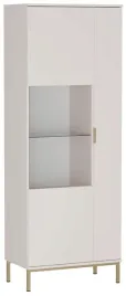 witryna-pula-70-cm-2-drzwi-szyba-polki-cashmere-kaszmir-zloty-mat-nogi