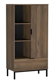 regal-pula-70-cm-1-drzwi-1-szuflada-orzech-warmia-czarny-mat-nogi-loft