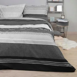 posciel-bawelniana-200x220-zigo-grey-szara-czarna-geometria-pasy-cottonlove