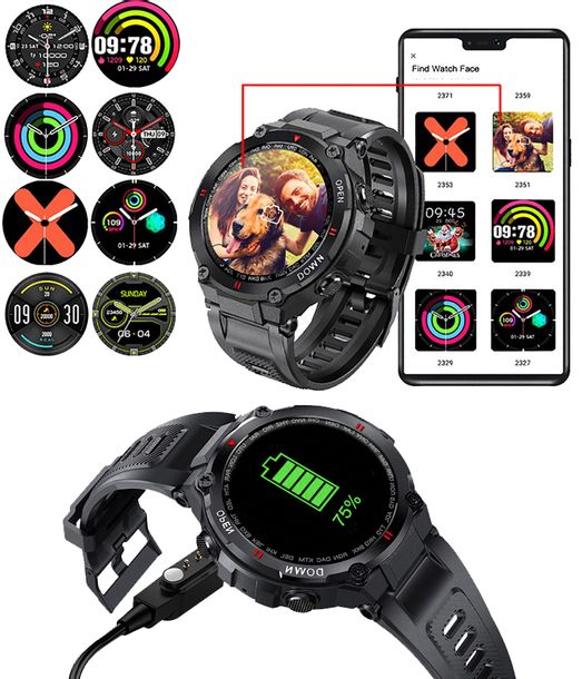 Smartwatch Zegarek Męski do Xiaomi Samsung Huawei Oppo Apple Iphone