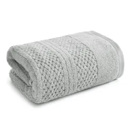 recznik-adina-50x90-jasnoszary-z-geometrycznym-wzorem-520g-m2-frotte