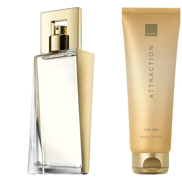 Avon zestaw Attraction EDP 100 ml + balsam 125 ml