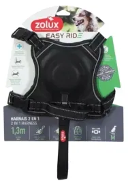 zolux-szelki-dla-psa-ze-smycza-automatyczna-easyride-m-czarne