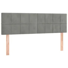 zaglowek-lozka-aksamitny-regulowany-jasnoszary-144x5x78-88-cm