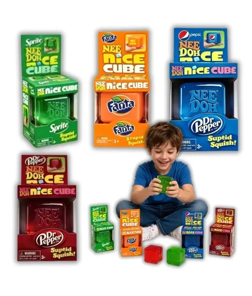 Gniotek antystresowy squishy kostka Lodu edycja limitowana SPRITE FANTA PEPSI DR PEPPER STARBUCKS NeeDoh Nice Cube PREMIUM