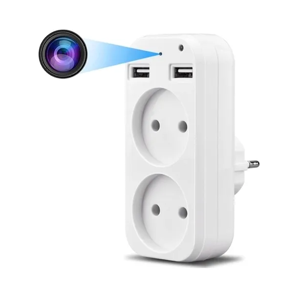 Kamera ukryta Onshop rozgałęźnik adapter ładowarka Full HD 1920x1080 Wi-Fi