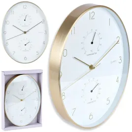 zegar-scienny-z-termometrem-higrometrem-wiszacy-na-sciane-bialy-zloty-owal